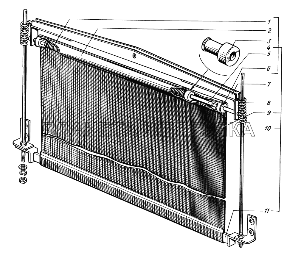 Шторка радиатора КрАЗ-6322 (шасси)