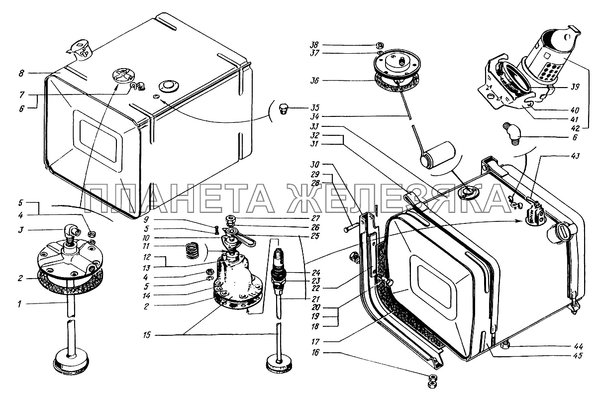 Баки топливные КрАЗ-6322 (шасси)