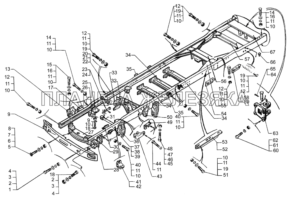 Рама КрАЗ-65055-02