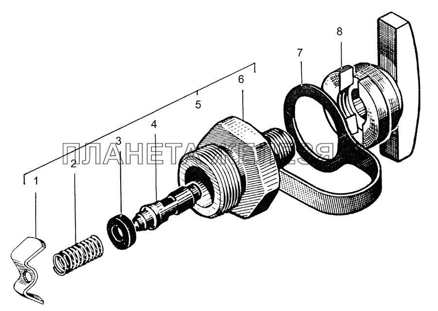 Клапан контрольного вывода и клапан обрыва КрАЗ-65055-02