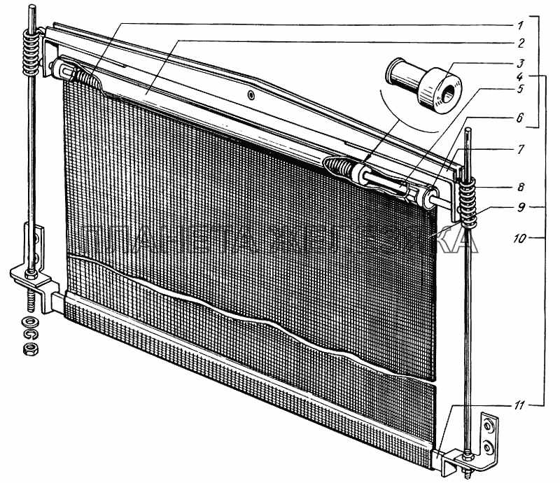 Шторка радиатора КрАЗ-65055