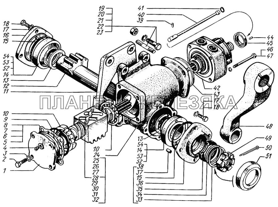 Механизм рулевой с распределителем КрАЗ-65055