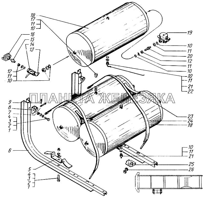 Ресиверы КрАЗ-65055