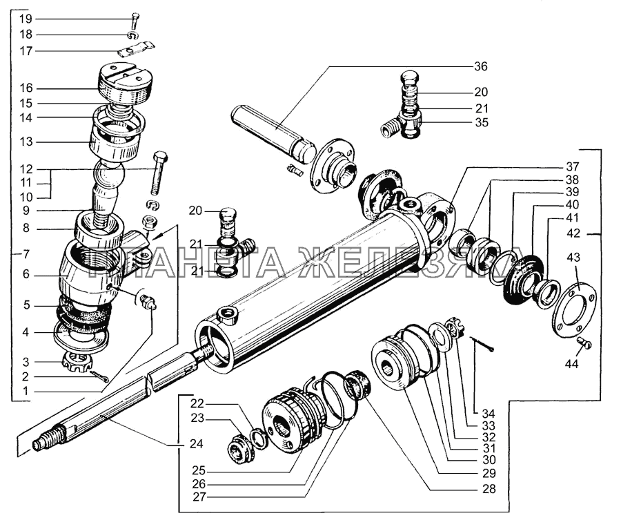 Цилиндр силовой КрАЗ-7133H4