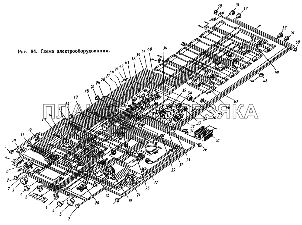 Схема электрооборудования ЛиАЗ 677