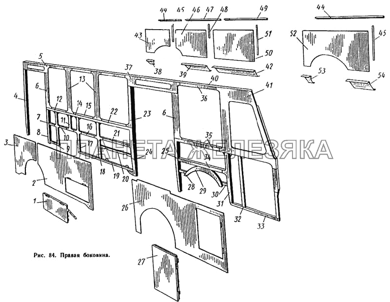 Правая боковина ЛиАЗ 677