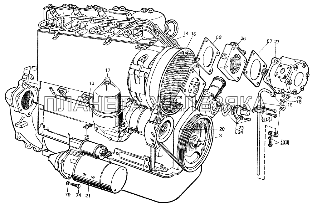 Двигатель ЛТЗ-55