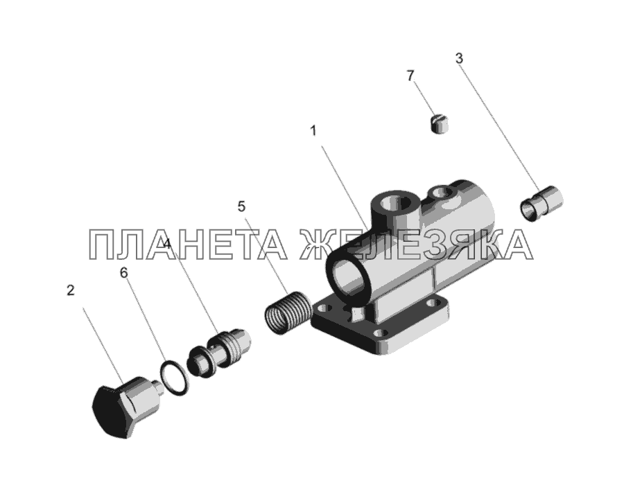 Клапан расхода давления 4370-3407260 МАЗ-437030 (Зубренок)