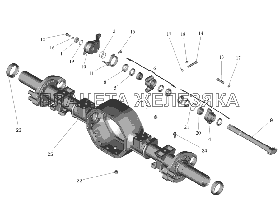 Привод тормозного механизма задних колес МАЗ-437030 (Зубренок)
