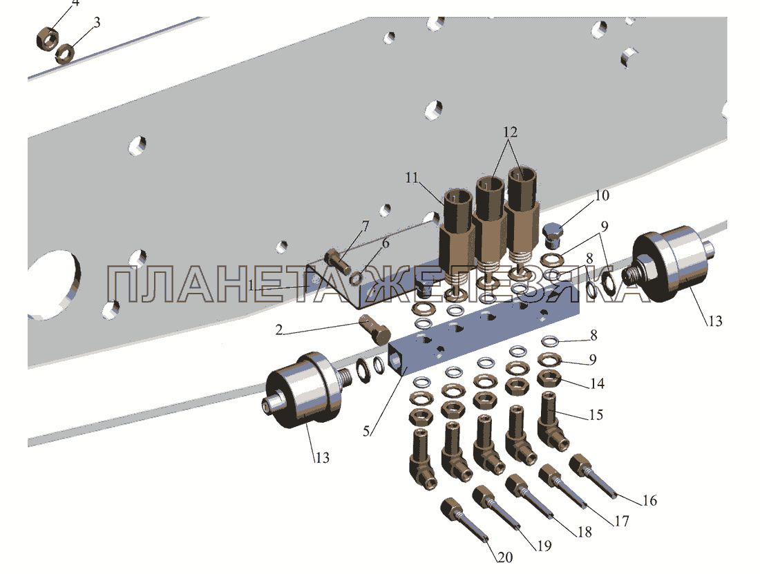 Установка датчиков МАЗ-437141 МАЗ-437040 (Зубренок)