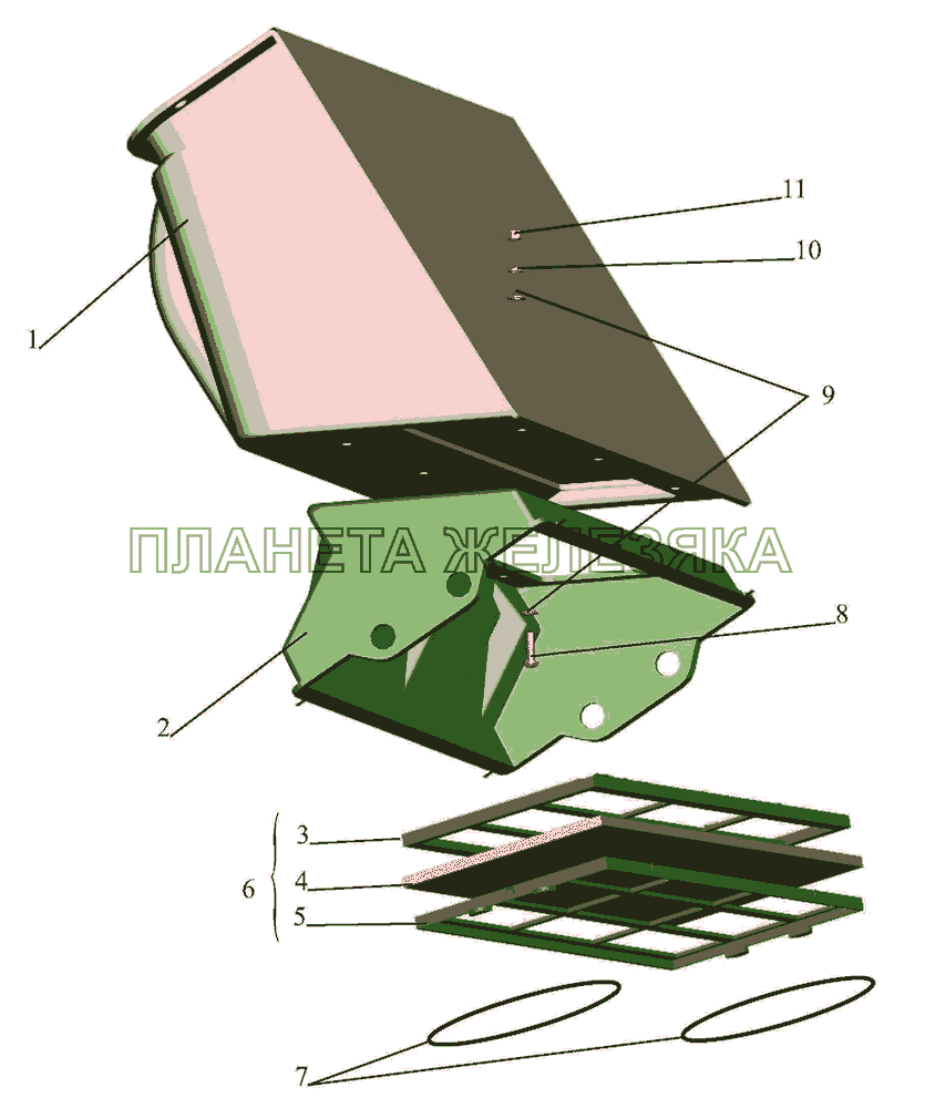 Установка фильтра 6430-8100022 МАЗ-437040 (Зубренок)