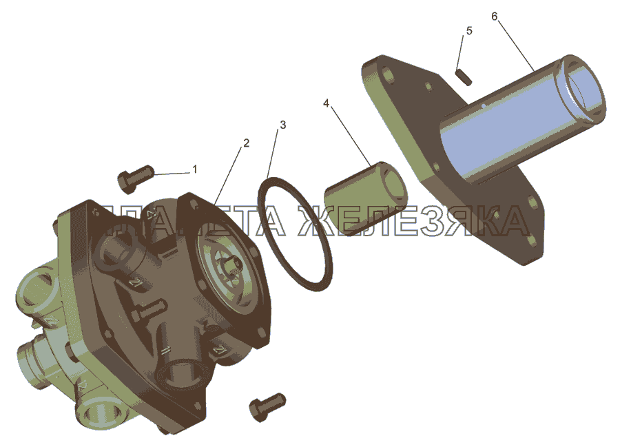 Тормозной кран МАЗ-437040 (Зубренок)