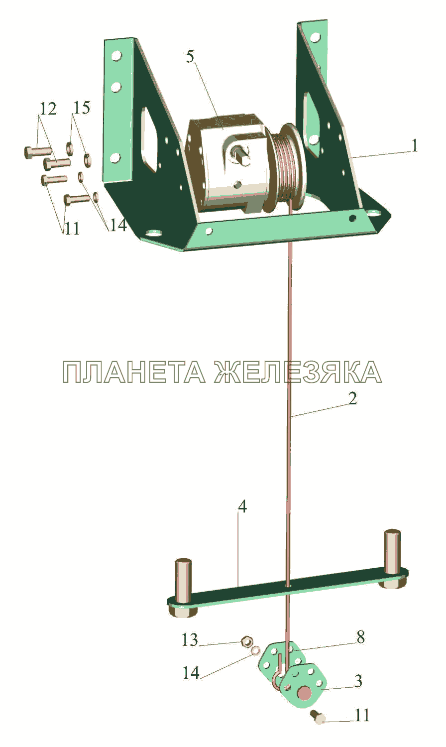 Кронштейн 437041-3105050 МАЗ-437043 (Зубренок)