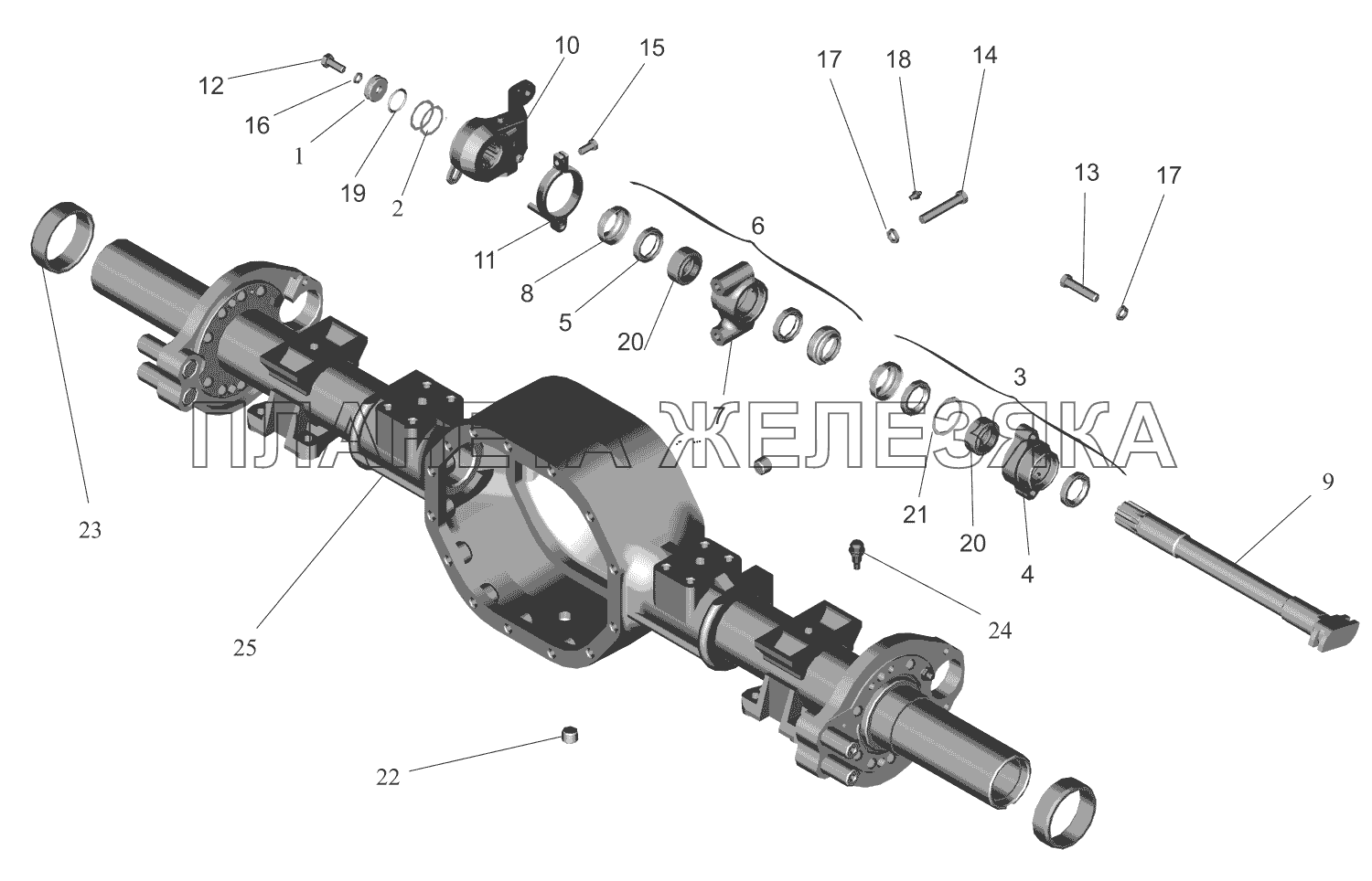 Привод тормозного механизма задних колес МАЗ-437130 (Зубренок)