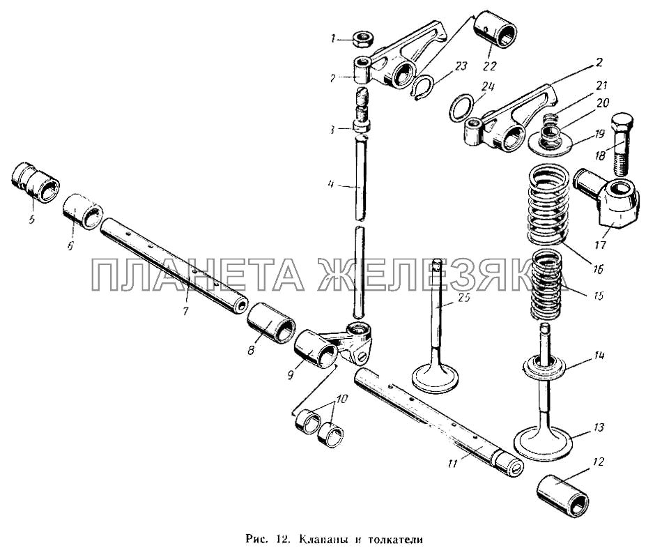 Клапаны и толкатели МАЗ-503А