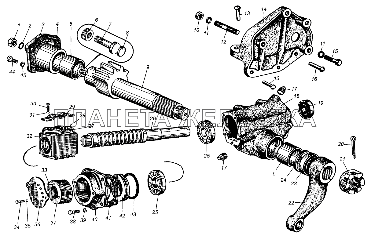 Механизм рулевой МАЗ-504В