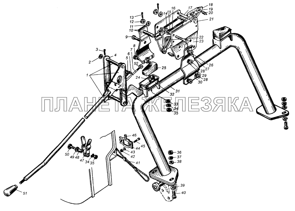 Механизм кабины запорный МАЗ-504В