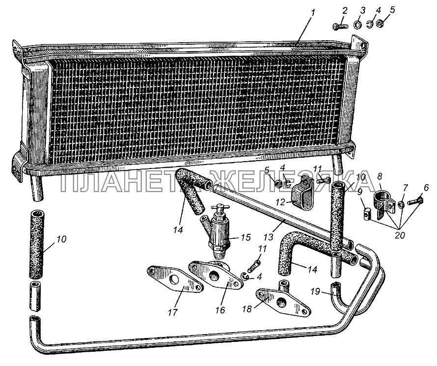 Радиатор масляный МАЗ-504В