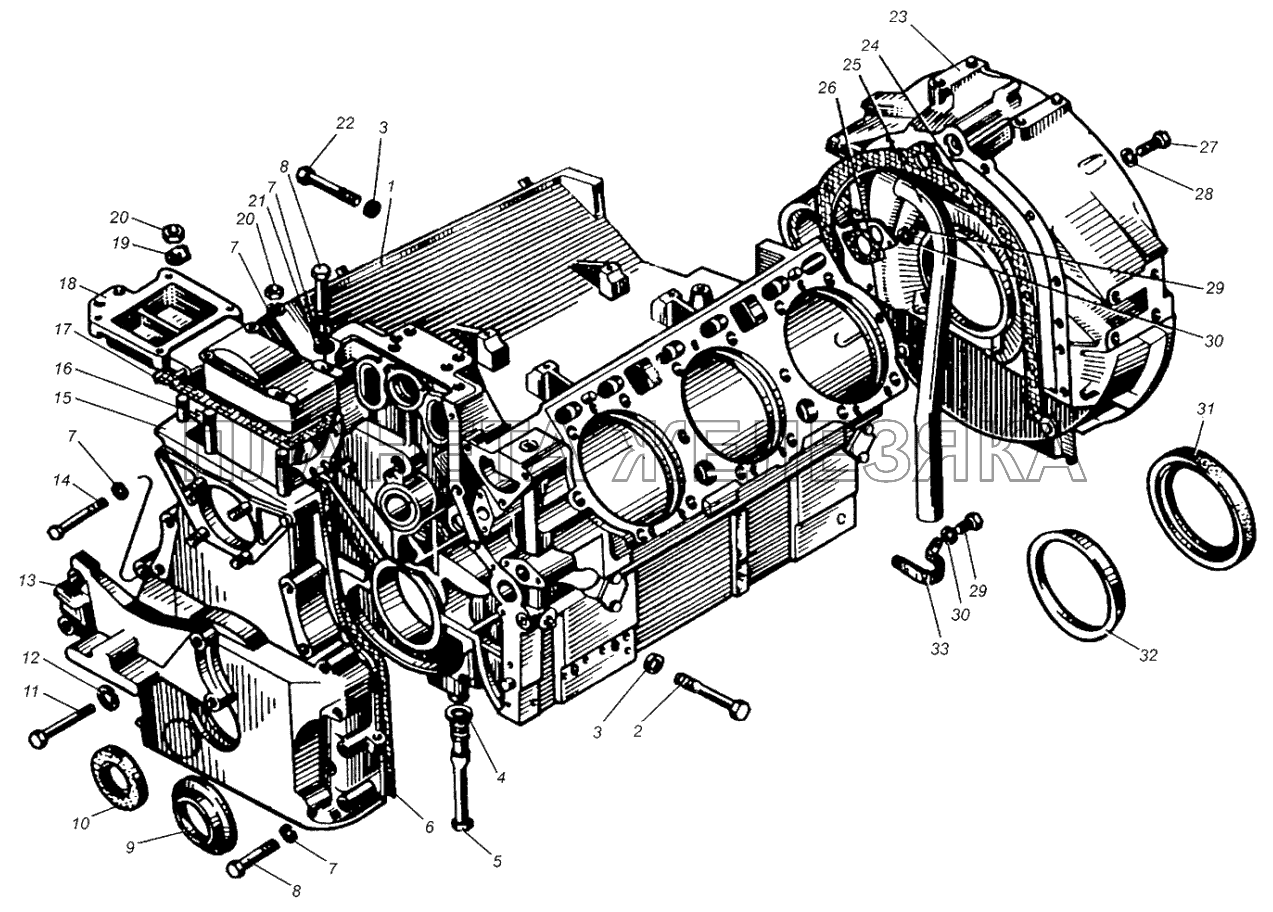 Блок цилиндров МАЗ-504В