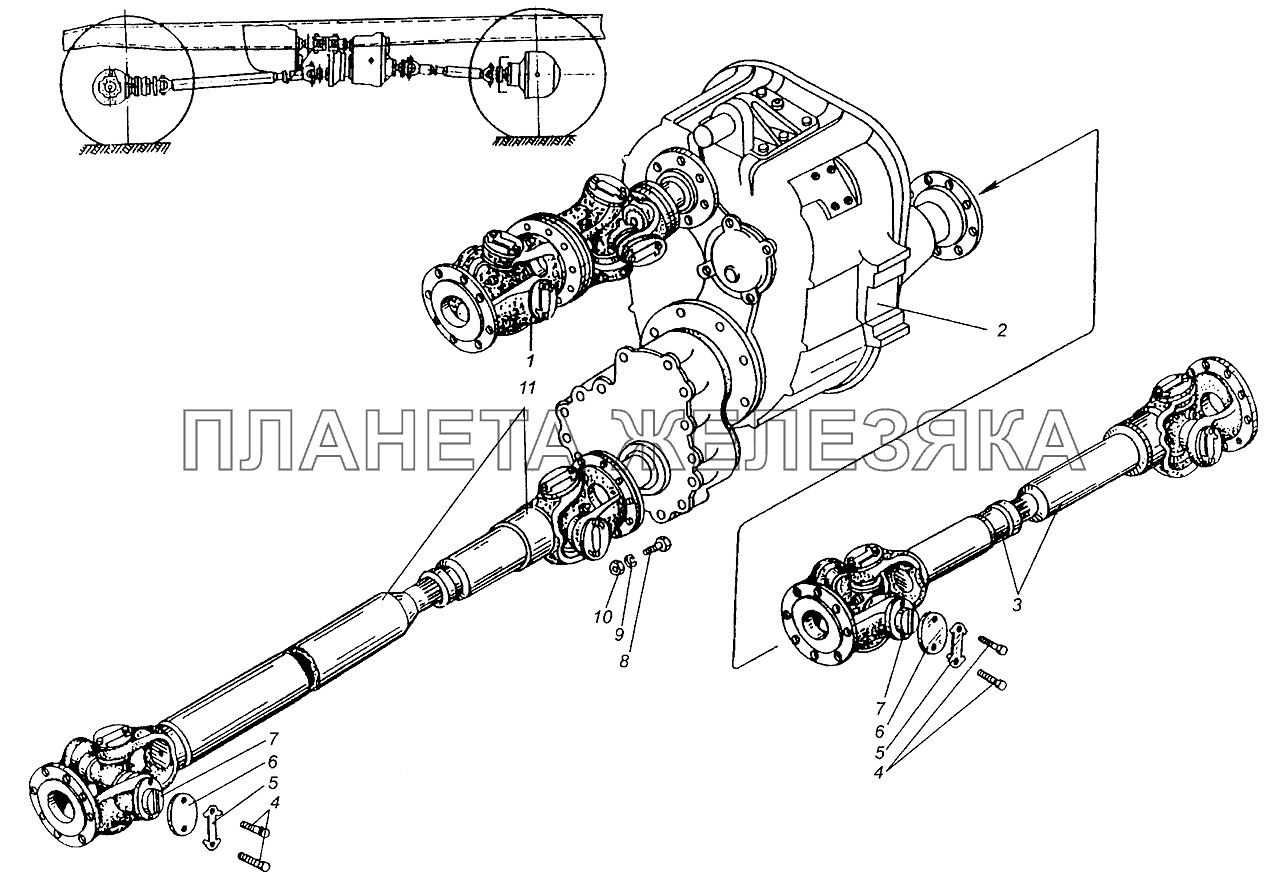 Валы карданные МАЗ-509А МАЗ-504В