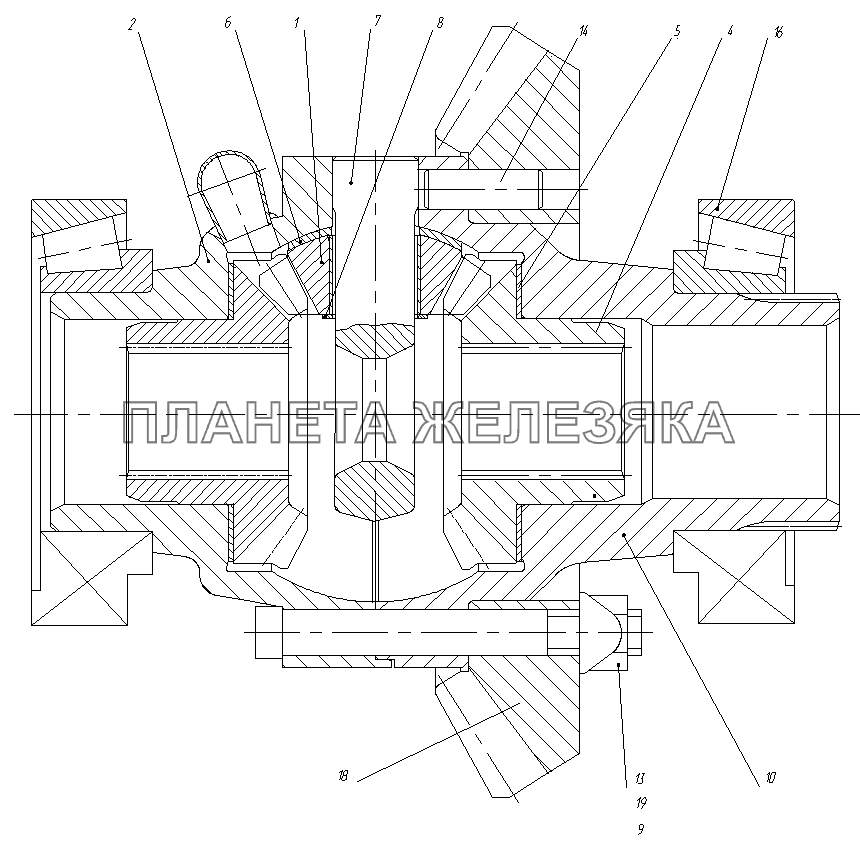 Мост передний. Дифференциал 5309-2303010 (U=5.33) МАЗ-530905