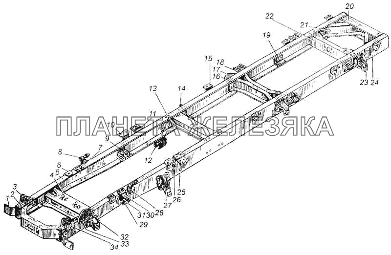 Рама автомобиля МАЗ-5335 МАЗ-5335