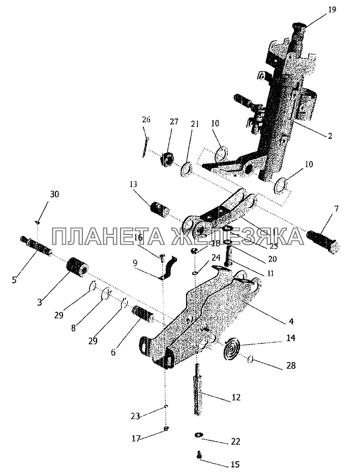 Кронштейн с колонкой МАЗ-5337 (2005)