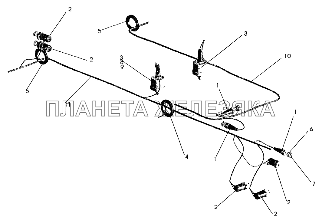 Установка датчиков на шасси МАЗ-5337 (2005)