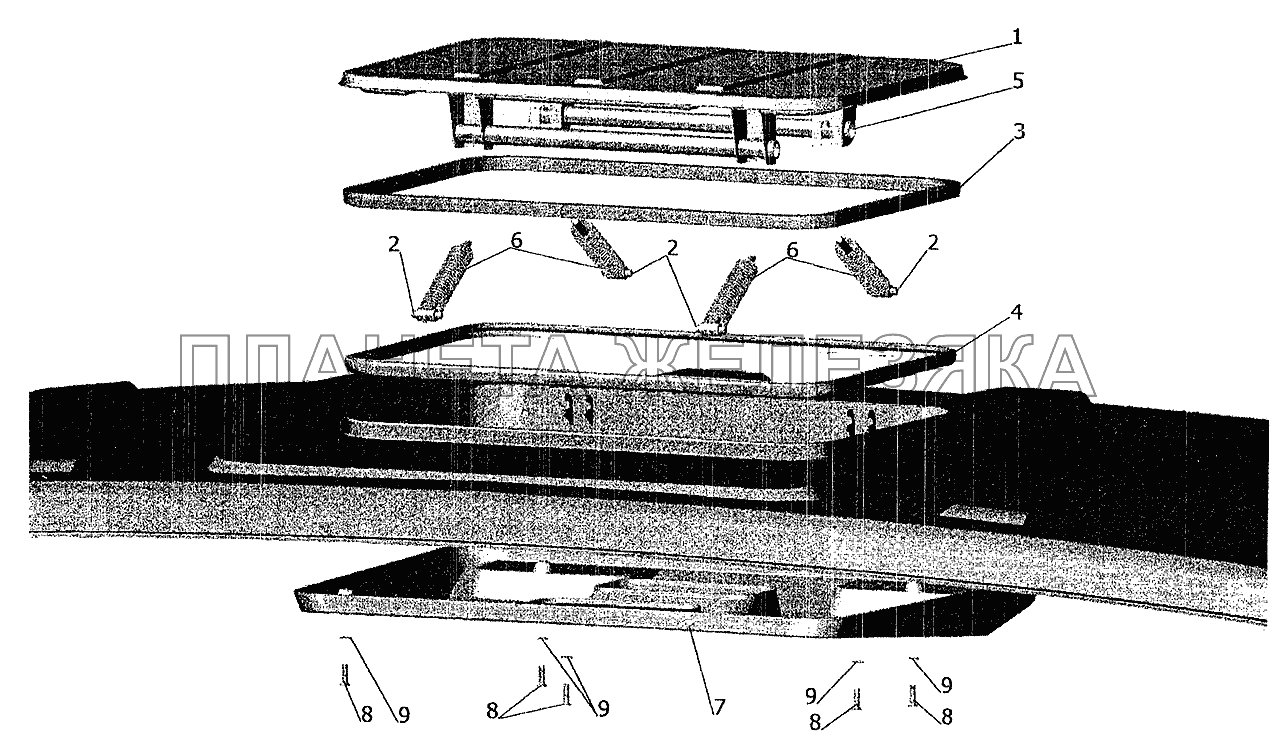 Установка крышки вентиляционного люка МАЗ-5337 (2005)