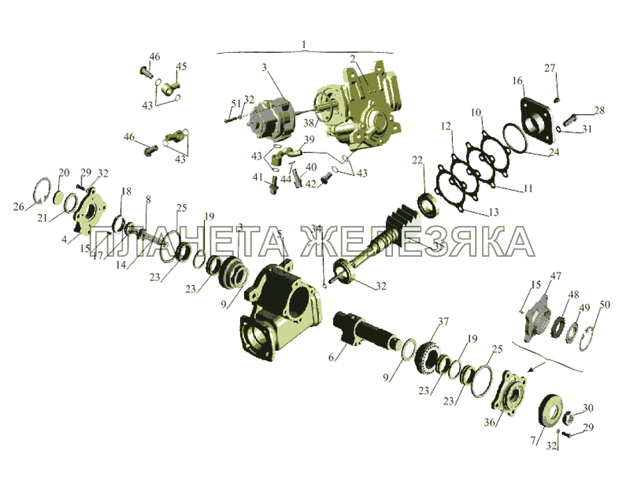 Механизм рулевой 64229-3400008 МАЗ-533731