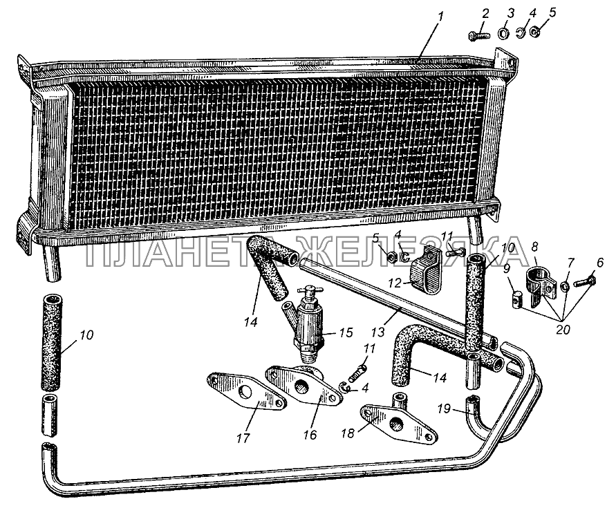 Радиатор масляный МАЗ-5429