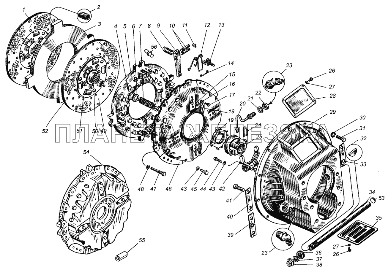 Сцепление ЯМЗ-236К МАЗ-5429