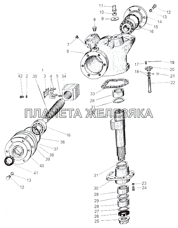 Рулевой механизм 543-3401004 МАЗ-543 (7310)