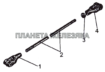 Тяга привода малая 543-3508128 МАЗ-543 (7310) Тяга привода малая 543-3508128 МАЗ-543 (7310)