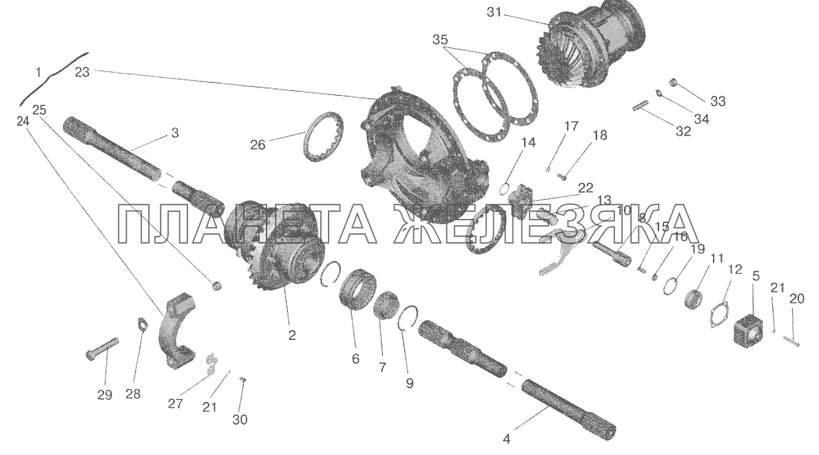 Редуктор заднего моста МАЗ-5432