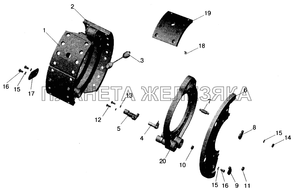 Тормоз колеса МАЗ-543202