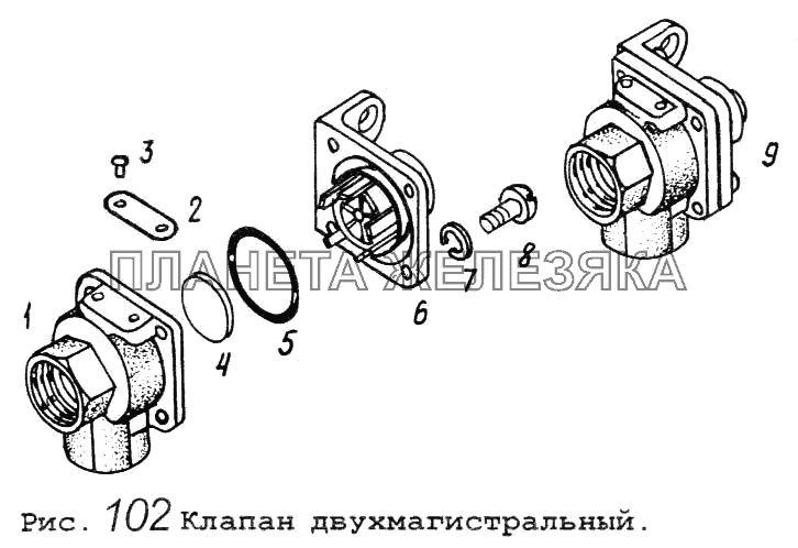 Клапан двухмагистральный МАЗ-64255