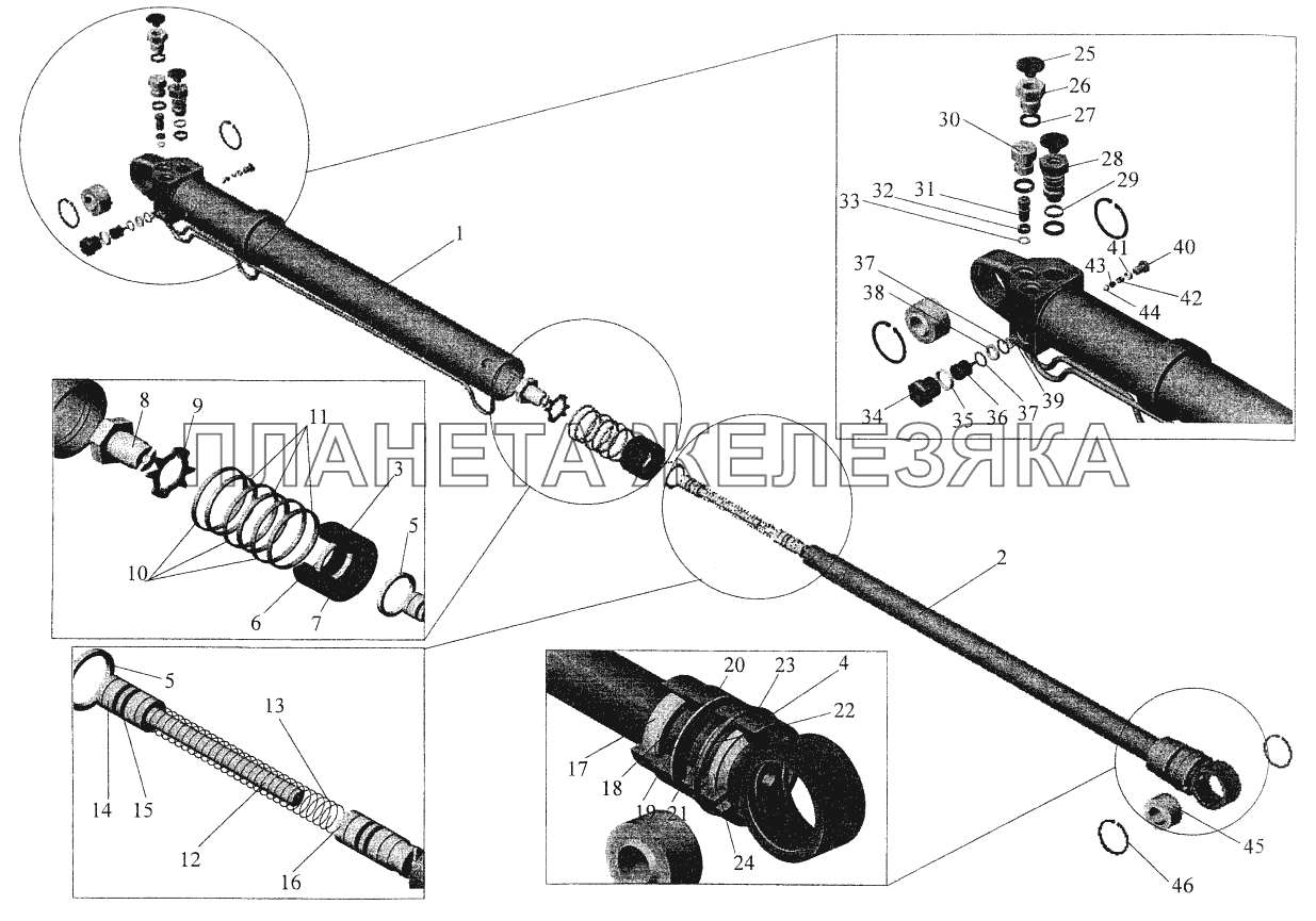 Гидроцилиндр 6430-5003010 МАЗ-544069