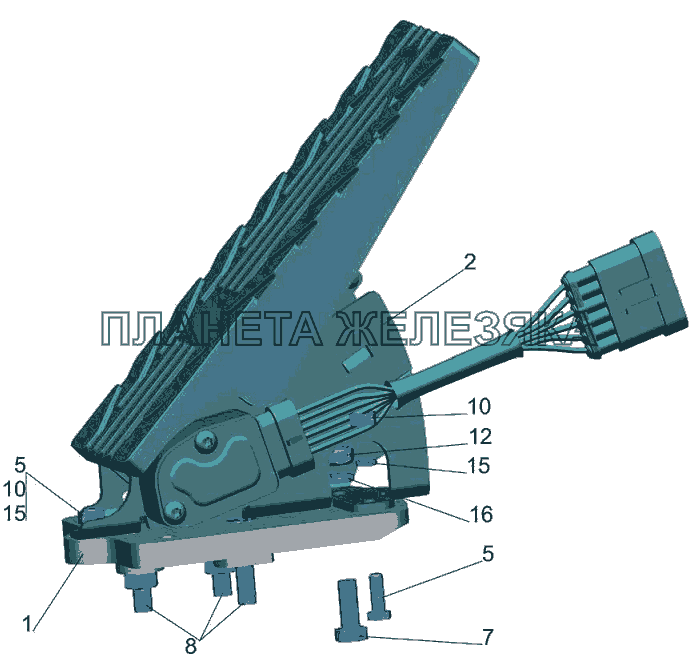 Педаль с переходником 437143-1108005 МАЗ-5440B5