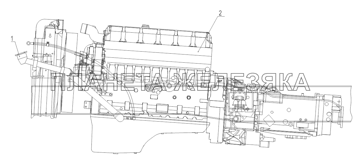 Установка силового агрегата 5440B9-1000000 МАЗ-5440B9, 6430B9