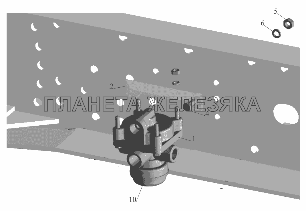 Крепление клапана ускорительного 544008-3518004 МАЗ-5440B9, 6430B9