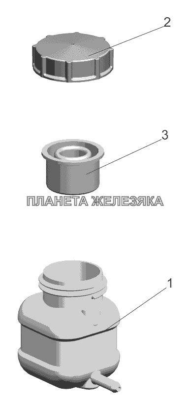 Бачок 64221-1602560 МАЗ-5440B9, 6430B9