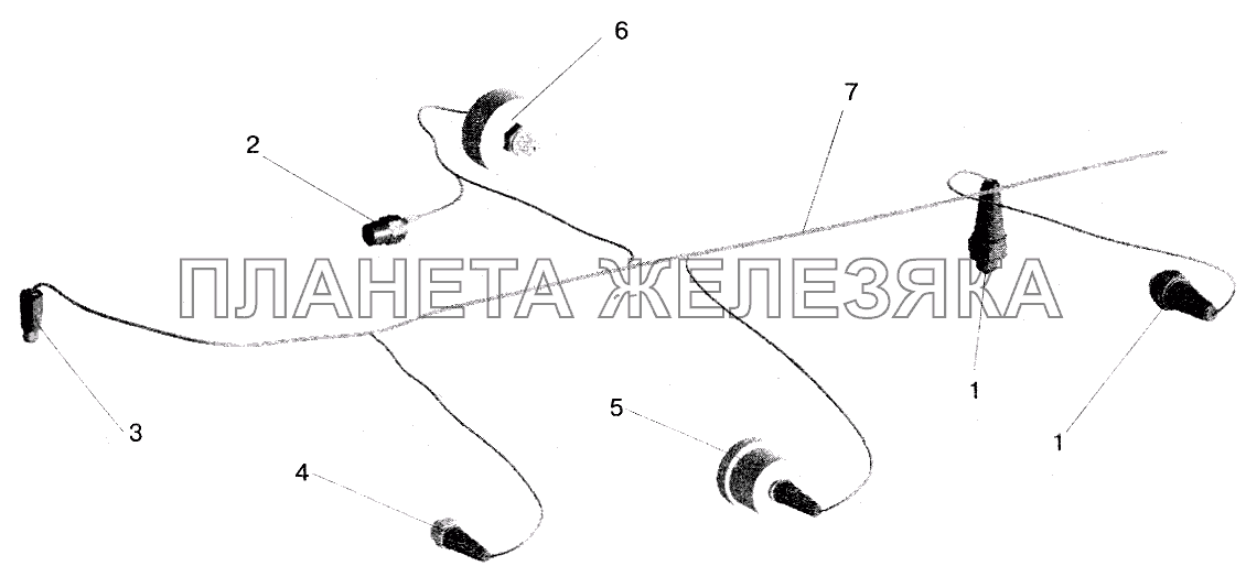 Установка датчиков на двигателе МАЗ-5516 (2003)