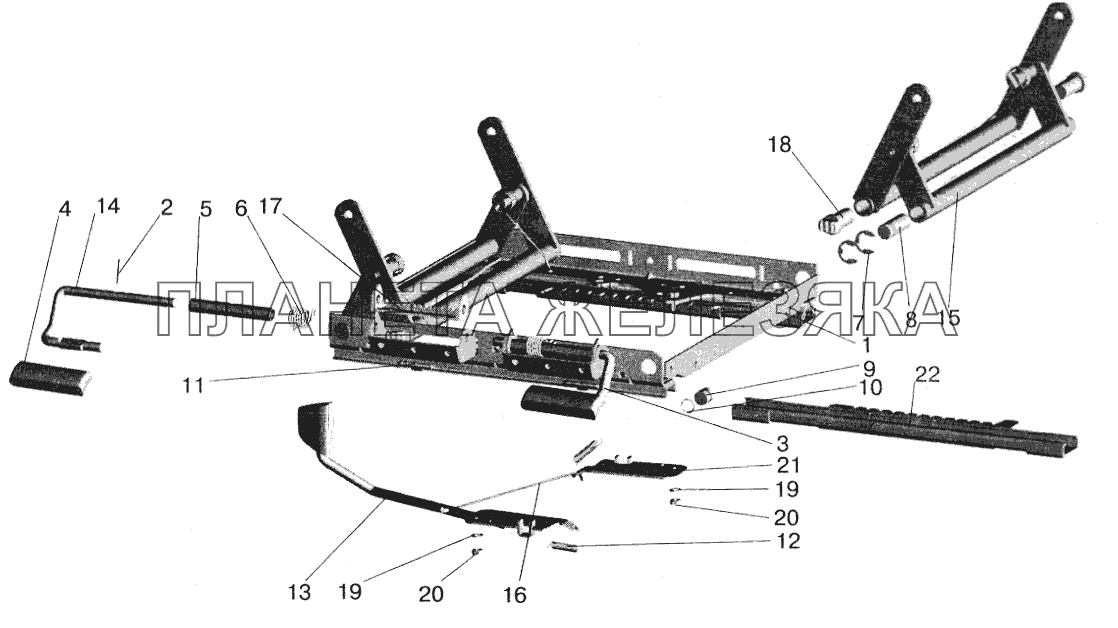 Механизм регулирования высоты МАЗ-5516 (2003)