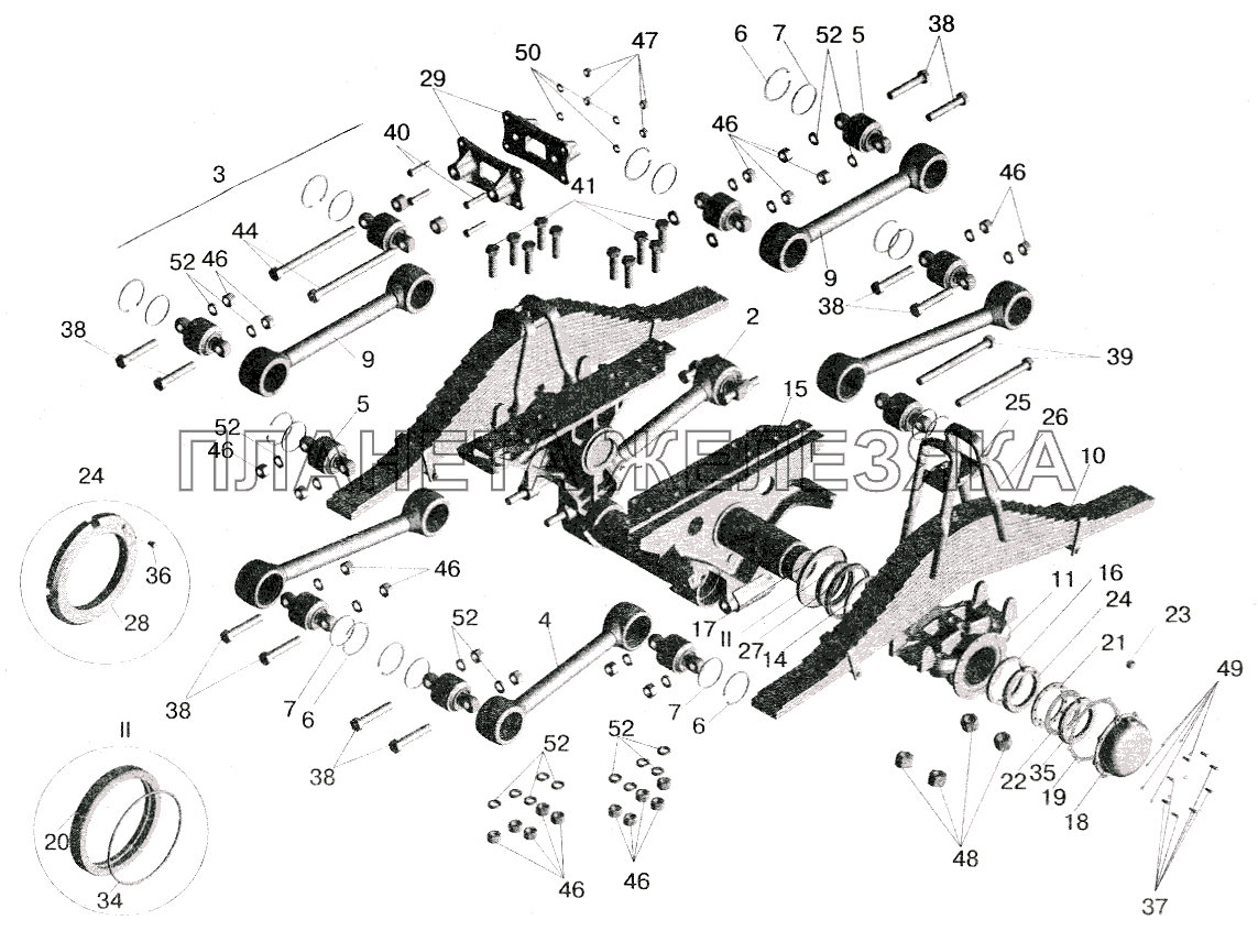 Подвеска балансирная 642205-2900002 МАЗ-5516 (2003)