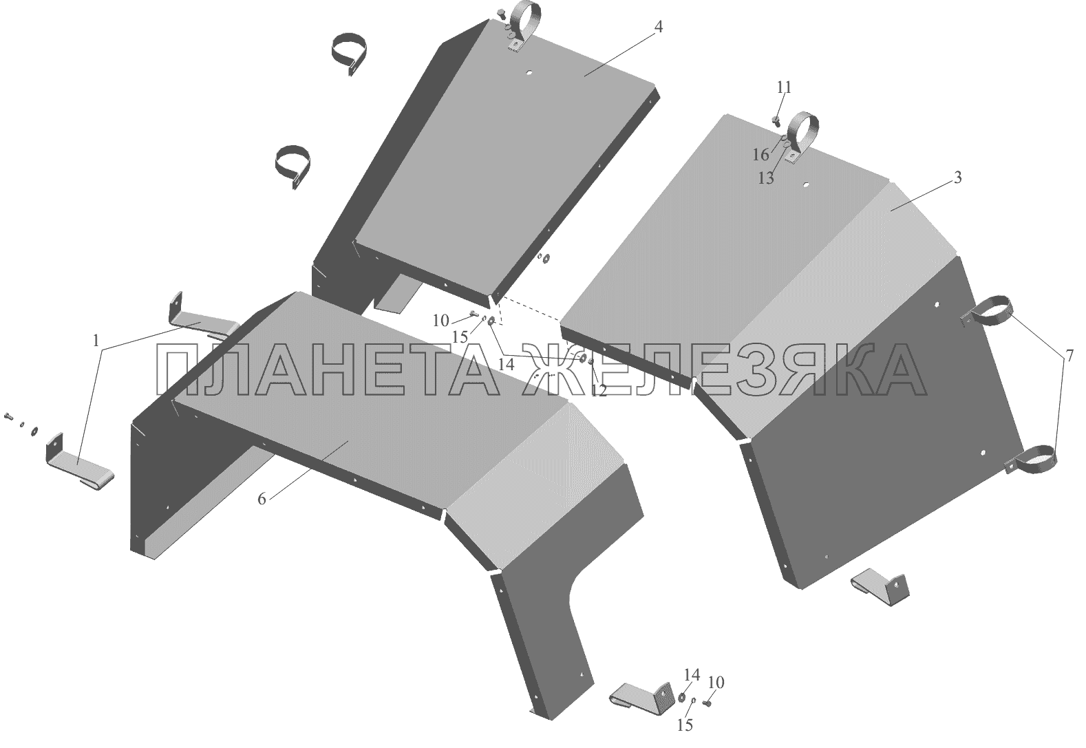 Установка короба 551605-8400031 МАЗ-551605