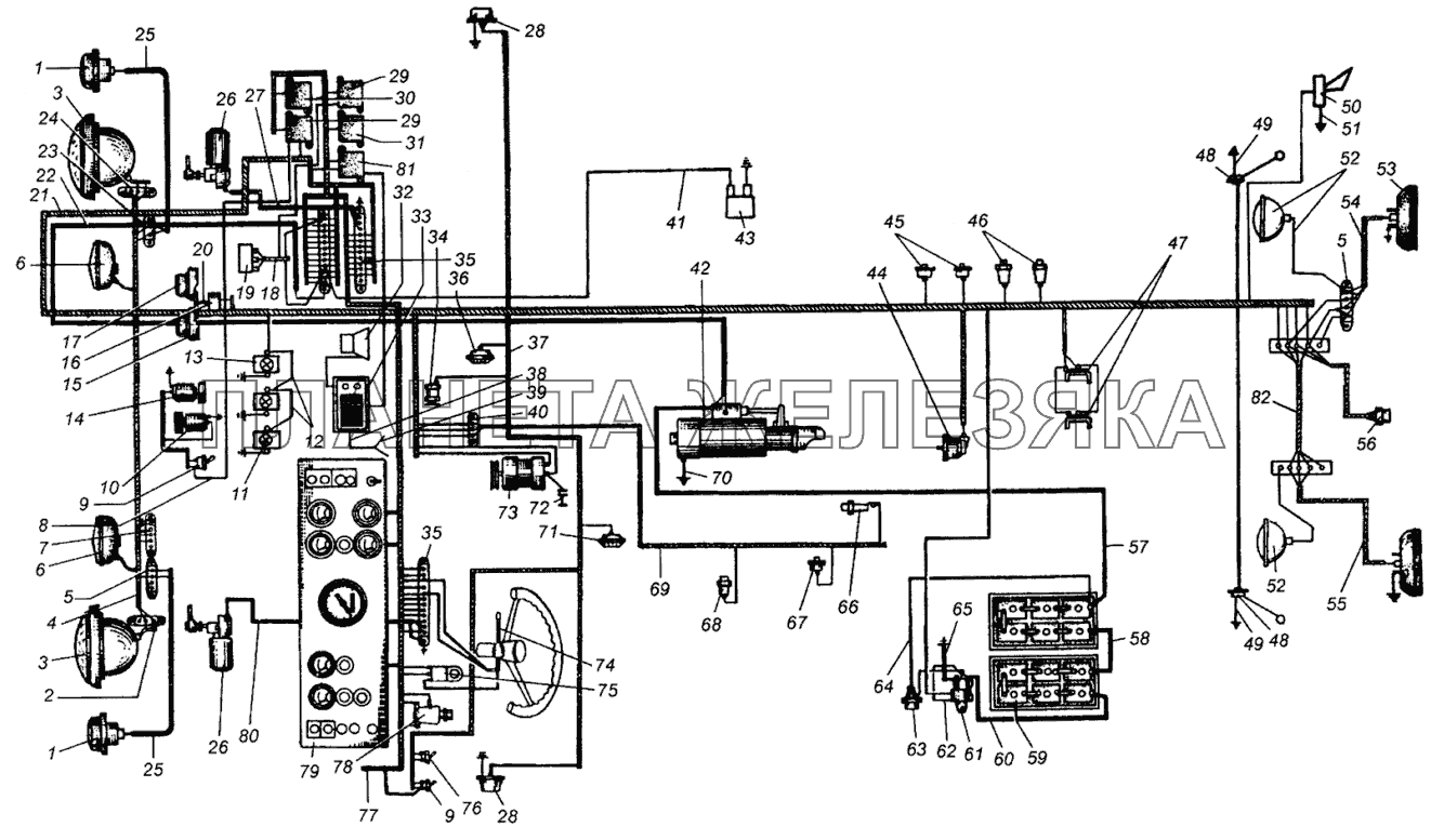 Электрооборудование МАЗ-5549