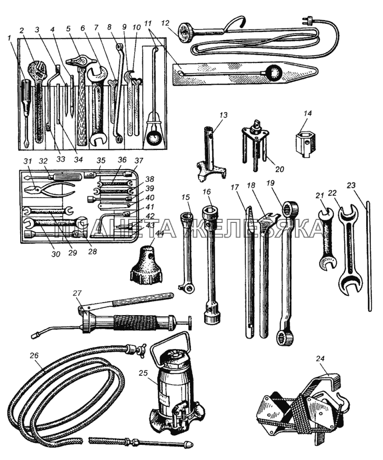 Инструмент и принадлежности МАЗ-5549