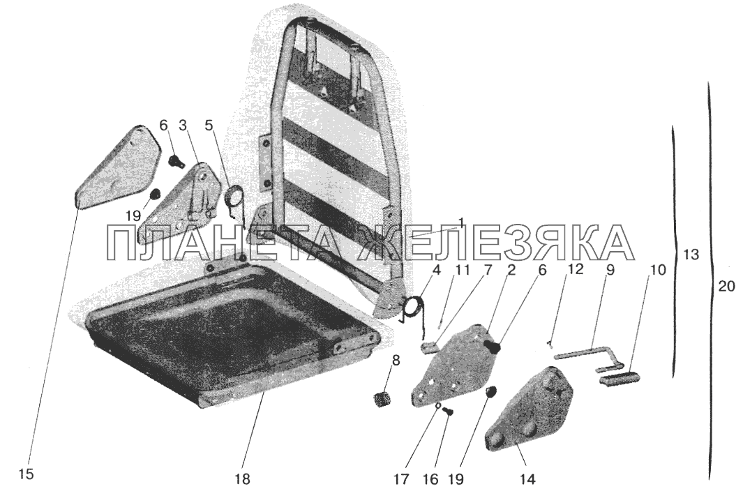 Подушка и спинка сидения МАЗ-5551 (2003)