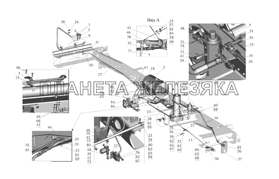 Установка гидрооборудования 555142-8600005-020 (-720) МАЗ-555142